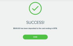 MoneyPak Deposit Success - $500 has been successfully deposited to the card - use-moneypak.com